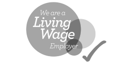 We are a Living Wage Employer Logo Grey